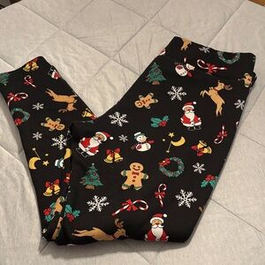 Festive Christmas Print Sweatpants